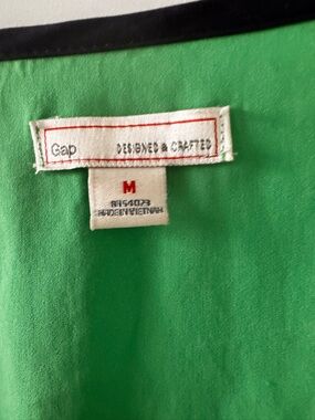 GAP Green Blouse with Black Trim